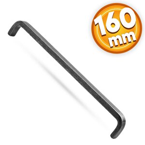 Paris (160 Mm-16.0 Cm) Eskitme Antik Gümüş Metal Mobilya Mutfak Çekmece Dolap Kulpu Kulbu Kulpları