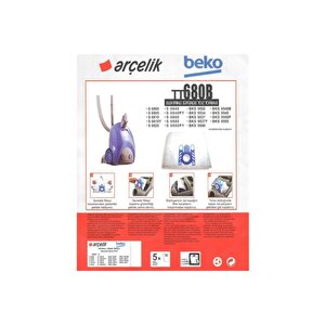 S 6810 Süpürge Modeli 5 Adet Toz Torbası Tt680b