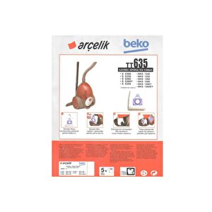 Bks 1260 Y Süpürge Modeli 5 Adet Toz Torbası Tt635