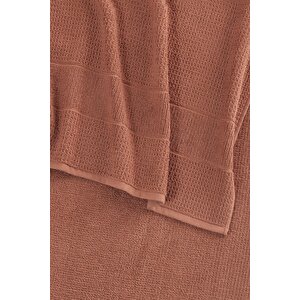 Royal | 50x90 - 70x140 Cm 2'li  Banyo Havlu Seti, %100 Pamuklu Havlu Takımı Kiremit