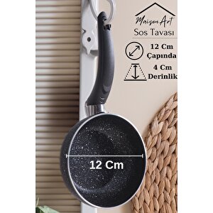 Sos Tavası 12 Cm Sosluk Mama Tavası Granit Tava Yanmaz Yapışmaz