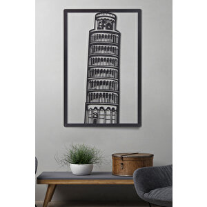 Pisa Kulesi Ev & Ofis Metal Duvar Tablosu - 33 x 49 Cm