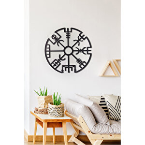 Çerçevesiz Vegvisir Ev & Ofis Metal Duvar Tablosu- 60 x 60 Cm