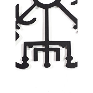 Çerçevesiz Vegvisir Ev & Ofis Metal Duvar Tablosu- 50 x 50 Cm