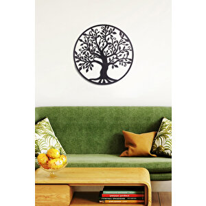 Hayat Ağacı Ev & Ofis Metal Duvar Tablosu - 50 x 50 Cm