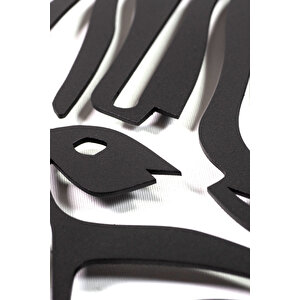 3 Parça Zebra Ev & Ofis Metal Duvar Tablosu - 69 x 107 Cm