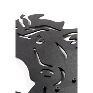 3'lü At Ev & Ofis Metal Duvar Tablosu - 41 x 49 Cm