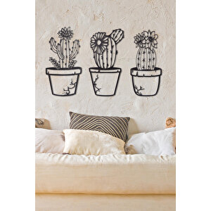 Boş Kaktüs Ev & Ofis Metal Duvar Tablosu - 23 x 45 Cm
