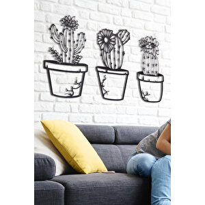 Boş Kaktüs Ev & Ofis Metal Duvar Tablosu - 23 x 45 Cm