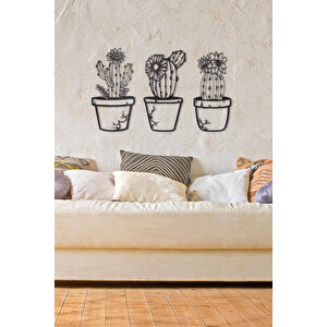 Boş Kaktüs Ev & Ofis Metal Duvar Tablosu - 23 x 45 Cm