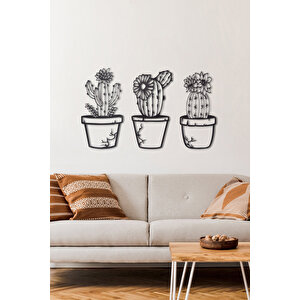 Boş Kaktüs Ev & Ofis Metal Duvar Tablosu - 23 x 45 Cm