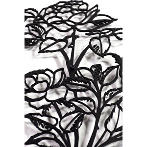 Tek Vazo Çiçek Ev & Ofis Metal Duvar Tablosu - 20 x 49 Cm
