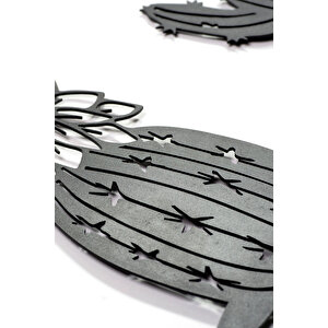 Dolu Kaktüs Ev & Ofis Metal Duvar Tablosu - 23 x 45 Cm