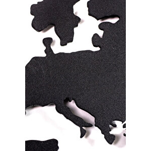 Düz Dünya Haritası Ev & Ofis Metal Duvar Tablosu- 70 x 105 Cm