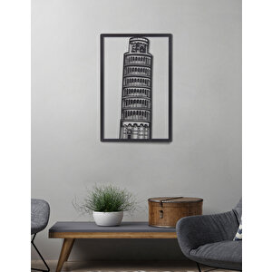 Pisa Kulesi Ev & Ofis Metal Duvar Tablosu - 46 x 69 Cm