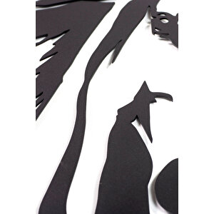 Tekli At Ev & Ofis Metal Duvar Tablosu - 50 x 30 Cm
