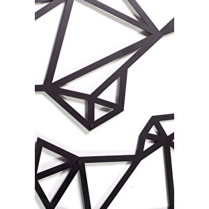 Geometrik Dünya Haritası Ev & Ofis Metal Duvar Tablosu - 70 x 140 Cm