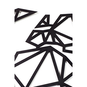Geometrik Dünya Haritası Ev & Ofis Metal Duvar Tablosu - 70 x 140 Cm