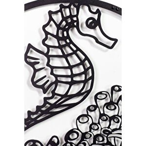 3'lü Akvaryum Ev & Ofis Metal Duvar Tablosu - 49 x 49 Cm