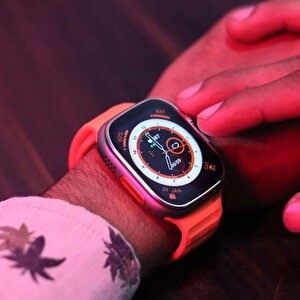 Shaza Watch 8 Ultra Dt No:1 49mm Nfc Tansiyon Oksijen Nabız Ölçer Uyku Takibi İos Android Uyumlu Akıllı Saat Siyah-turuncu
