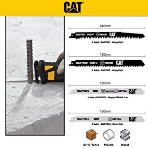 Cat Da07901 8 Parça Profesyonel Metal/ahşap Kesme Tilki Kuyruğu Testere Ucu