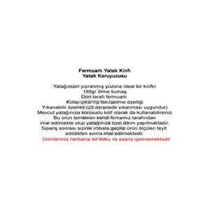 Kılıf Nano 80x190 Yatak Kılıfı Koruyucusu Yatak Örtüsü Fermuarlı Kılıf Kapitone