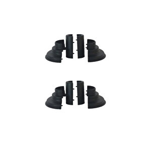 Toprak Havlupan 50/70 Cm 10 Borulu Siyah Renk Havlupan Radyatör + 2 Adet Vana + 2 Adet Boru Gi̇zleme Aparati + Montaj Seti̇