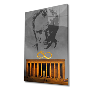 Anıtkabir Atatürk Cam Tablo 50x70 cm