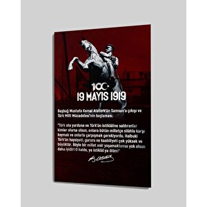 19 Mayıs Atatürk Cam Tablo