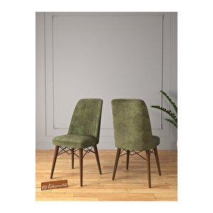 Kaffa Home Riff Serisi Efes 80x130 Açılabilir Masa, 6 Kişilik Yemek Masası, Mutfak Masası , Masa Takımı - Haki Haki