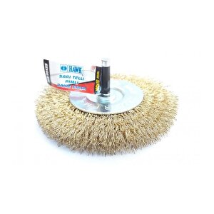 Hawk 10135 Sarı Telli Pimli Daire Fırça 100 X 10 Mm.