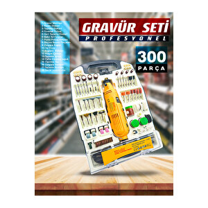 Prox Çok Amaçlı Devir Ayarli 300 Parça Hobi Gravür Delme, Parlatma, Taslama,pas Sökme Esnekşaft Seti