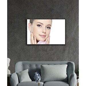 Kadınlar Saflık Doğallık Cam Tablo 90x60 cm