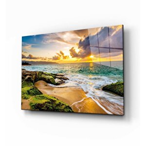 Doğa Manzara Cam Tablo 4mm Dayanıklı Temperli Cam 80x130 cm