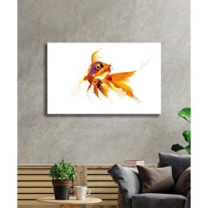 Balık Grafik Çizimi Cam Tablo Graphic Painted Fish 36x23 cm