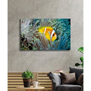 Sarı Balık Cam Tablo Yellow Fish 36x23 cm