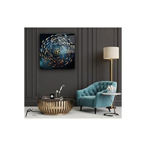 Balıkların Girdabı Cam Tablo 30x30 cm