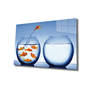 Balık Cam Tablo Fish 50x70 cm