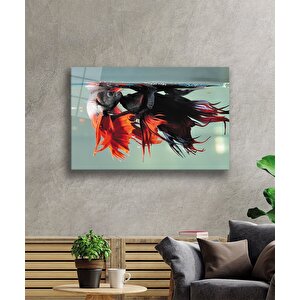 Balıklar Sualtı Cam Tablo 110x70 cm