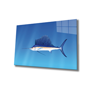 Balık Cam Tablo Fish 36x23 cm