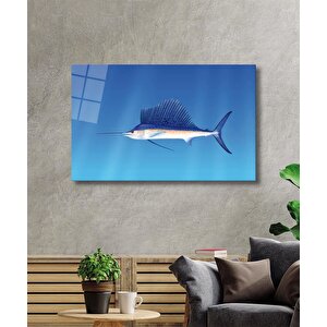 Balık Cam Tablo Fish 36x23 cm