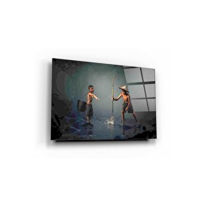 Balıkçı Cam Tablo 50x70 cm