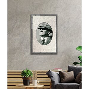 Çerçeveli Atatürk Cam Tablo 50x70 cm
