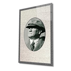 Çerçeveli Atatürk Cam Tablo 36x23 cm