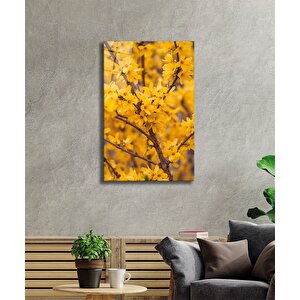 Sarı Dal Cam Tablo Yellow Brench 36x23 cm