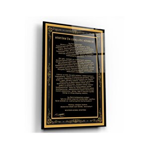 Atatürk’ün Gençliğe Hitabesi Cam Tablo 70x110 cm