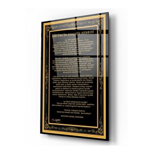 Atatürk’ün Gençliğe Hitabesi Cam Tablo 70x110 cm