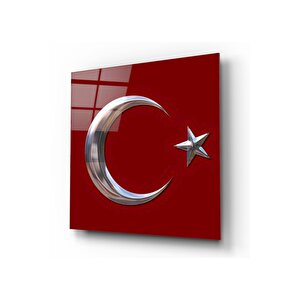Bayrak Cam Tablo 30x30 cm