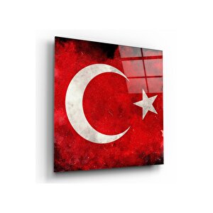 Bayrak Cam Tablo 80x80 cm