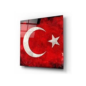 Bayrak Cam Tablo 80x80 cm